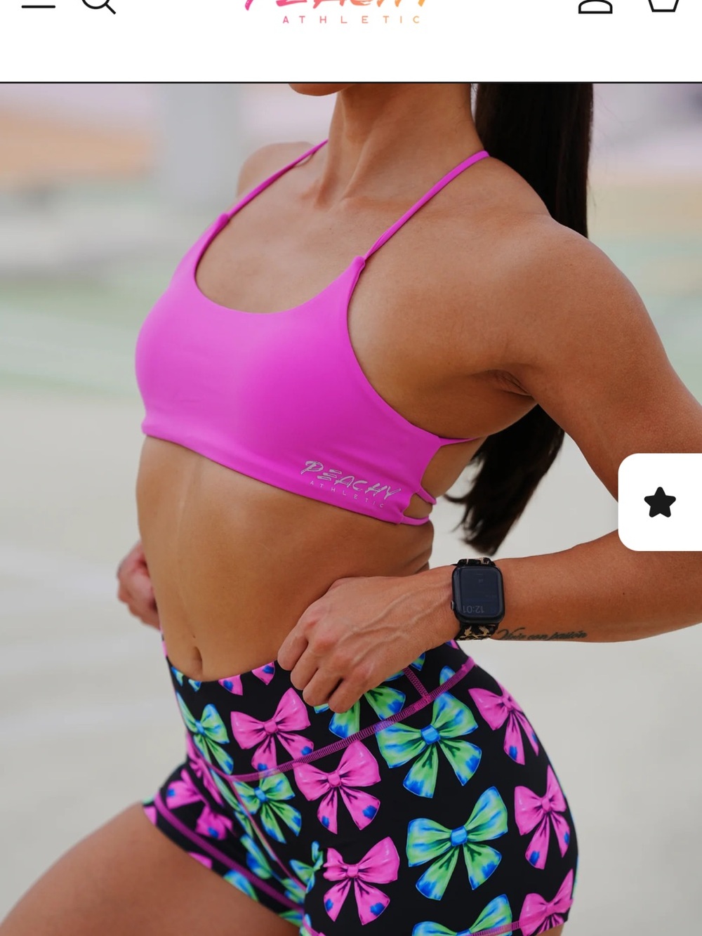 Strappy Back Sports Bra - Black - Picture 3 of 10
